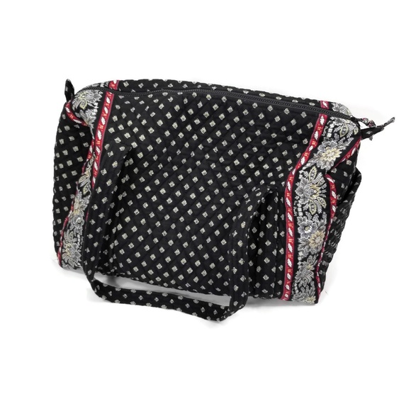 Vera Bradley Handbags - vera bradley travel duffel quilted black oval
